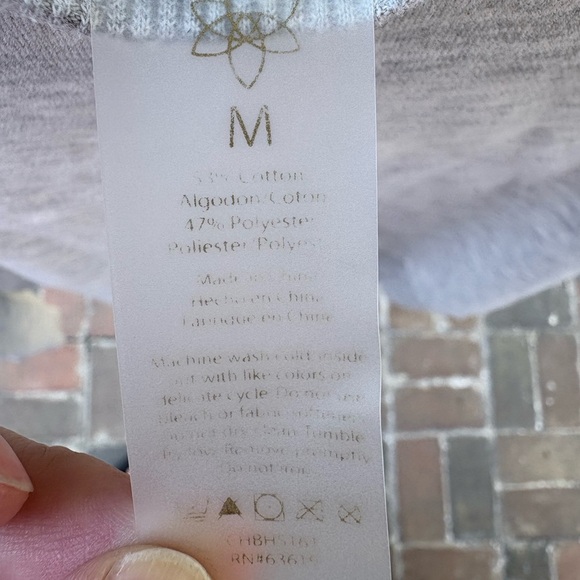 Harmony Balance cropped yoga/sport sweater-Size M-Gray - Picture 4 of 4